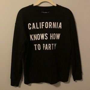 Black Graphic Crew Neck